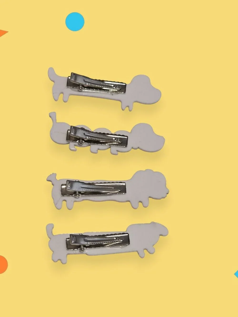 Set of 4 Adorable Doggie Hair Clips for Little Girls